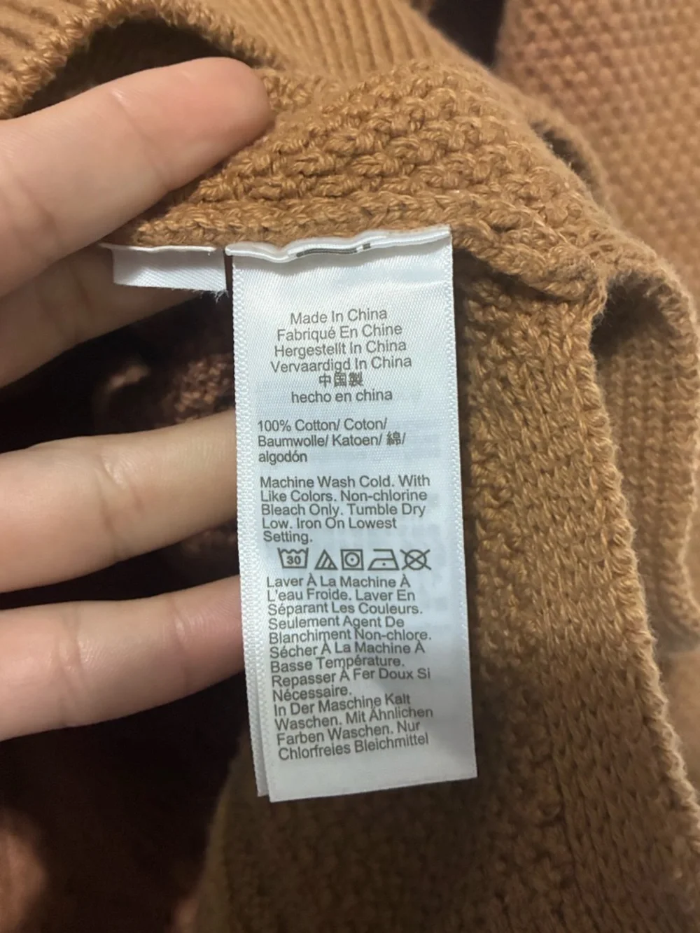 J. Crew Cotton Cable-Knit Sweater, small, camel